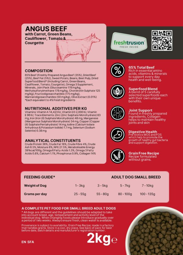 SFA0002KPPQDZZZ Superfood British Grass Fed Lamb with mint, pomegranate, mulberry, broccoli and fennel (Adult Dog)