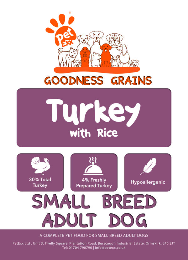 Goodness Grains Turkey with rice small dog