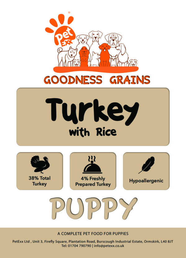 Goodness Grains Turkey with rice puppy