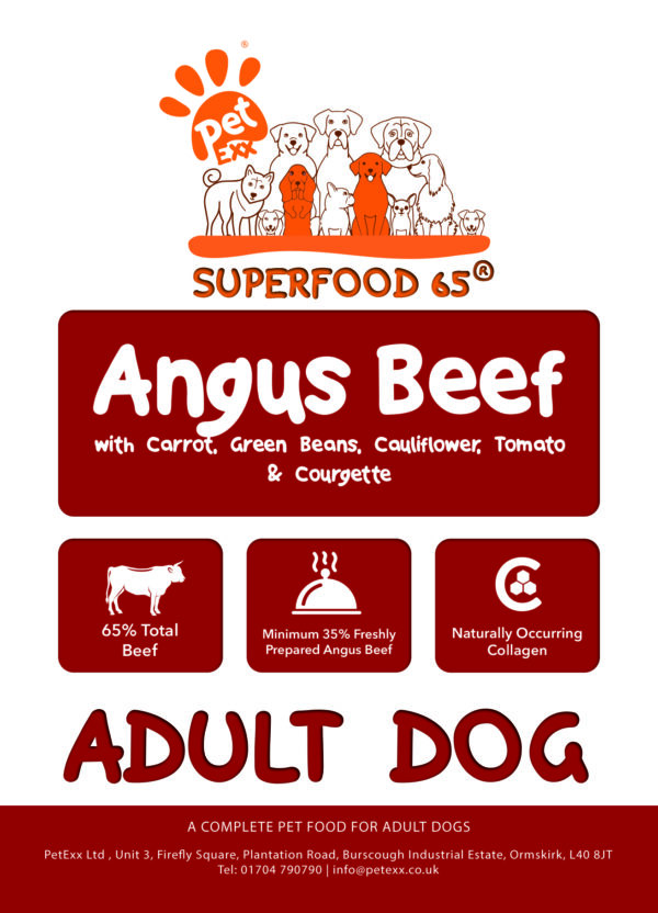 SFN Superfood Angus Beef With Carrot, Green Beans, Cauliflower, Tomato & Courgette - Adult Dog